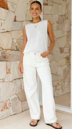 Little Lies Knit Tops|Knitwear^Fareeda Top - White