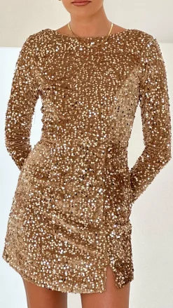 SASHA (BNE) Dresses|Mini^Felicia Mini Dress - Gold