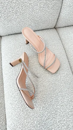 Billini Billini|Heels^Femi Heel - Nude Diamante