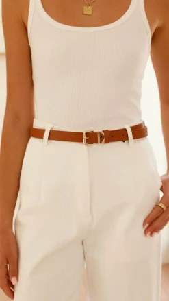 Morgan and Taylor Belts^Fleur Belt - Brown