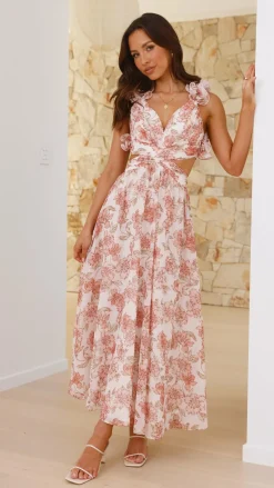 SASHA (BNE) Sale Dresses^Galilhai Maxi Dress - Peach Floral