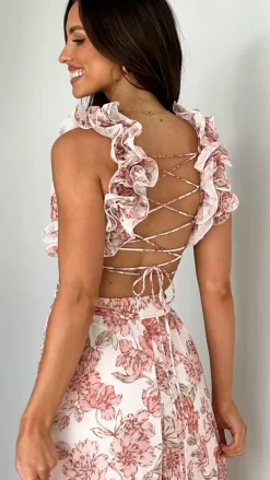SASHA (BNE) Sale Dresses^Galilhai Maxi Dress - Peach Floral