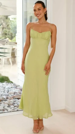 SASHA (BNE) Sale Dresses^Galina Maxi Dress - Lime