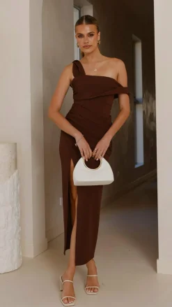 SASHA (BNE) Dresses|Maxi^Gardenia Maxi Dress - Chocolate