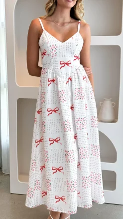 LILYWHYT Sale Dresses^Georgina Maxi Dress - Sweet Bow Pink
