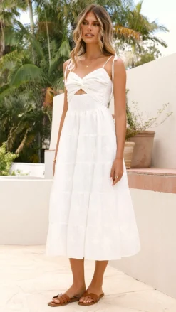Pink Diamond Sale Dresses^Ginnie Midi Dress - White