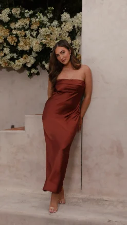 Alive Girl Sale Evening|Sale Dresses^Gisele Maxi Dress - Rust