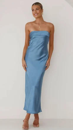 Alive Girl Dresses|Bridesmaid^Gisele Maxi Dress - Steel Blue
