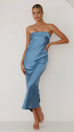Alive Girl Dresses|Bridesmaid^Gisele Maxi Dress - Steel Blue