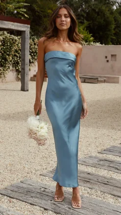 Alive Girl Dresses|Bridesmaid^Gisele Maxi Dress - Steel Blue