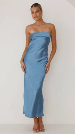 Alive Girl Dresses|Bridesmaid^Gisele Maxi Dress - Steel Blue
