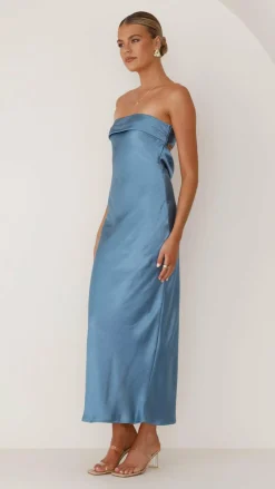 Alive Girl Dresses|Bridesmaid^Gisele Maxi Dress - Steel Blue