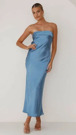 Alive Girl Dresses|Bridesmaid^Gisele Maxi Dress - Steel Blue