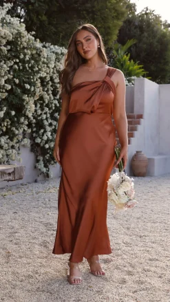 Alive Girl Dresses|Bridesmaid^Greta Maxi Dress - Copper