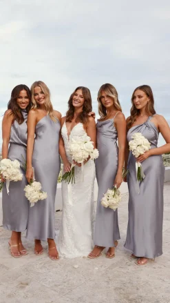 Alive Girl Dresses|Bridesmaid^Greta Maxi Dress - Steel Blue