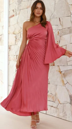 Shareen Sale Dresses^Gwen One Shoulder Maxi Dress - Pink