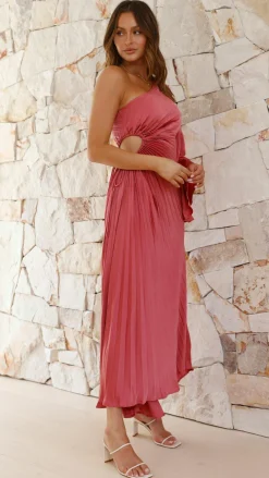 Shareen Sale Dresses^Gwen One Shoulder Maxi Dress - Pink