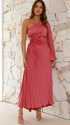 Shareen Sale Dresses^Gwen One Shoulder Maxi Dress - Pink