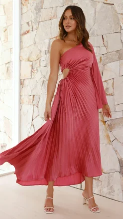 Shareen Sale Dresses^Gwen One Shoulder Maxi Dress - Pink