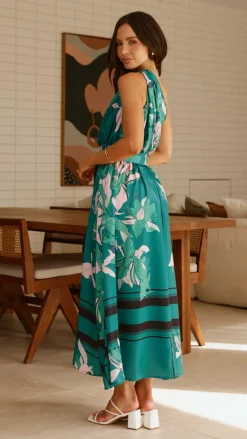 YH AND CO Dresses|Maxi^Hadas Maxi Dress - Green Print