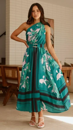 YH AND CO Dresses|Maxi^Hadas Maxi Dress - Green Print