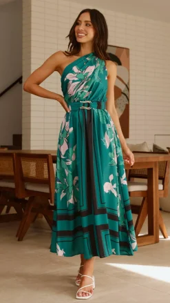 YH AND CO Dresses|Maxi^Hadas Maxi Dress - Green Print
