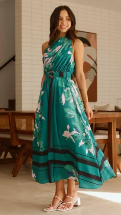 YH AND CO Dresses|Maxi^Hadas Maxi Dress - Green Print