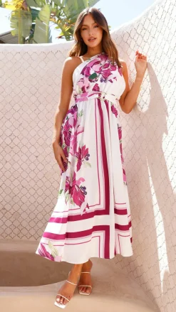 YH AND CO Sale Dresses^Hadas Maxi Dress - Pink / White Floral