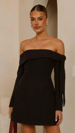 SASHA (BNE) Dresses|Mini^Halen Long Sleeve Mini Dress - Black