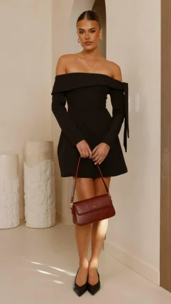 SASHA (BNE) Dresses|Mini^Halen Long Sleeve Mini Dress - Black