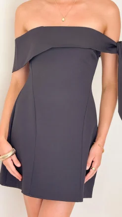 SASHA (BNE) Dresses|Mini^Halen Off Shoulder Mini Dress - Black