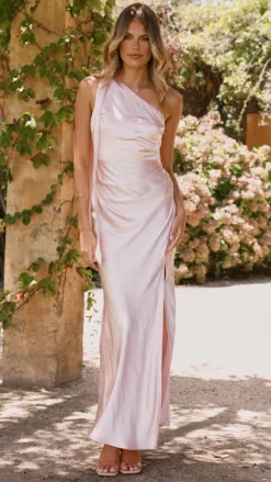 LILYWHYT Mon Cheri|Dresses^Halle One Shoulder Maxi Dress - Pink