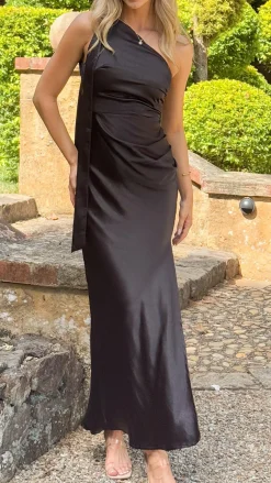 LILYWHYT Mon Cheri|Dresses^Halle One Shoulder Maxi Dress - Black