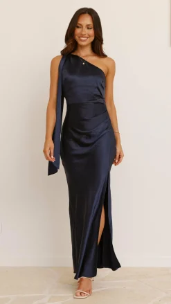 LILYWHYT Mon Cheri|Dresses^Halle One Shoulder Maxi Dress - Navy