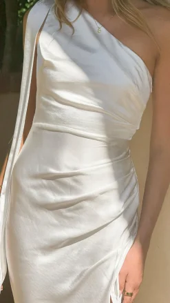 LILYWHYT Mon Cheri|Dresses^Halle One Shoulder Maxi Dress - Ivory