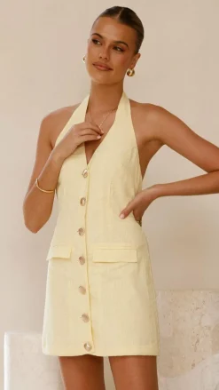 Prem Group Sale Dresses^Halzie Mini Dress - Lemon