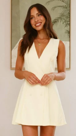 SASHA (BNE) Dresses|Mini^Hani Mini Dress - Soft Yellow