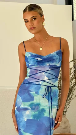 SASHA (BNE) Sale Dresses^Hanne Maxi Dress - Blue Floral