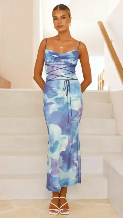 SASHA (BNE) Sale Dresses^Hanne Maxi Dress - Blue Floral