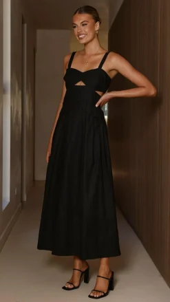 Main St Dresses|Midi^Harleigh Midi Dress - Black