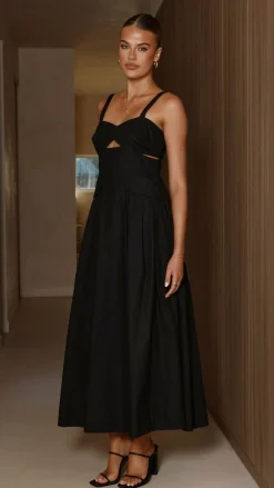 Main St Dresses|Midi^Harleigh Midi Dress - Black