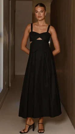 Main St Dresses|Midi^Harleigh Midi Dress - Black