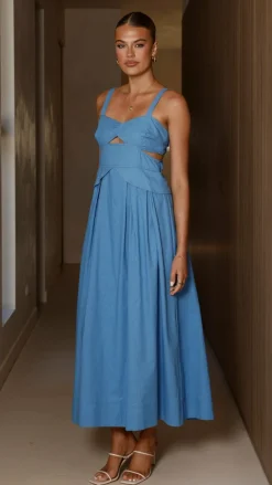 Desire Dresses|Midi^Harleigh Midi Dress - Blue