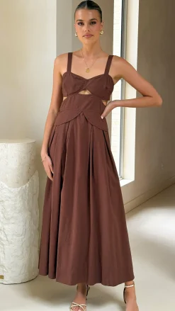 Main St Dresses|Midi^Harleigh Midi Dress - Brown