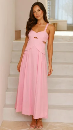 Main St Dresses|Midi^Harleigh Midi Dress - Pink