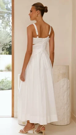 Main St Dresses|Midi^Harleigh Midi Dress - White
