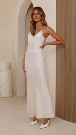SASHA (BNE) Dresses|Maxi^Harper Thin Strap Maxi Dress - Ivory