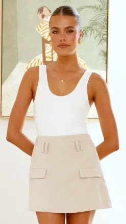 Fashion Allied Sets|Bottoms^Hayley Mini Skort - Beige