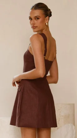 LILYWHYT Sale Dresses^Hilarie Mini Dress - Brown