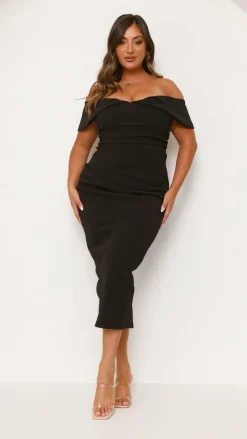 LILYWHYT Dresses|Polo^Holly Midi Dress - Black